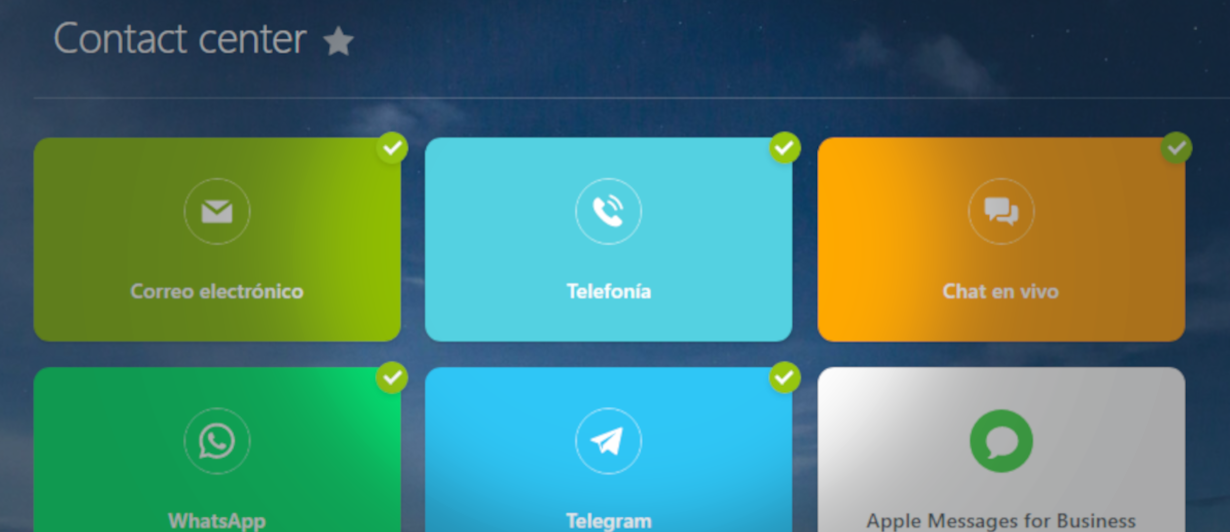 Pestaña de Telefonía en sección del Contact Center de Bitrix24