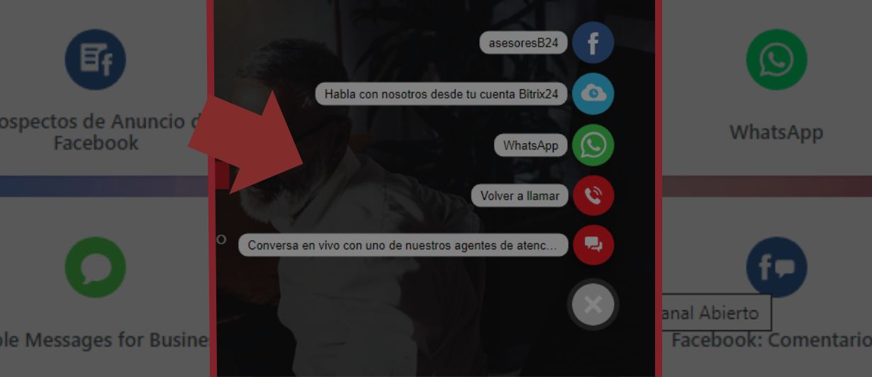 Widget: un botón para varios canales de comunicación